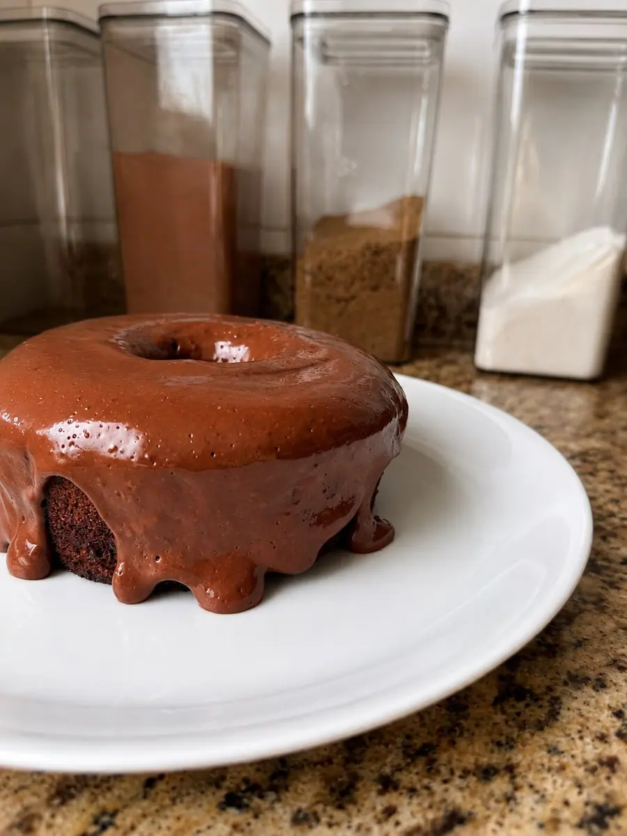 Bolo de chocolate com cobertura cremosa da Joca Bakery