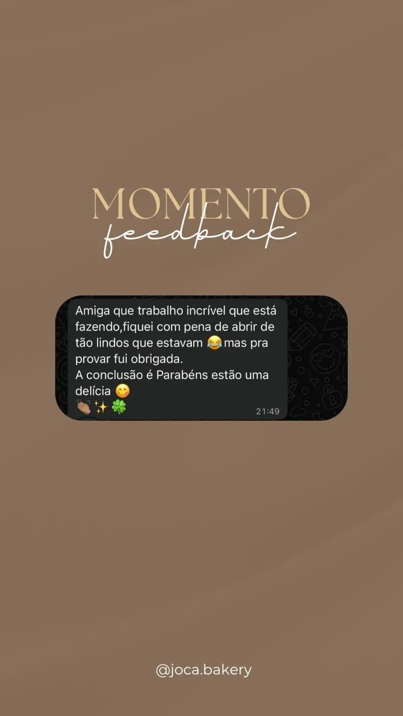 Feedback de cliente da Joca